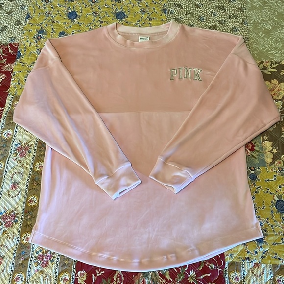 Vs Pink VARSITY VELOUR CREW - Picture 6 of 10